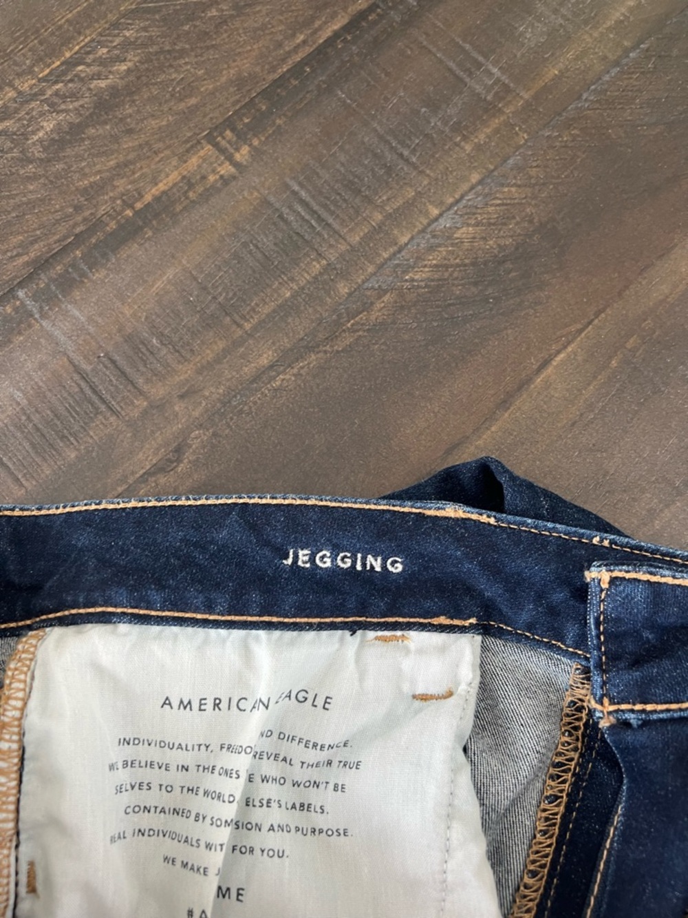 Women’s A E  JEANS- Stretch sz 14/32  Dark Blue Stretch Denim Jeans - jegging - Picture 6 of 16